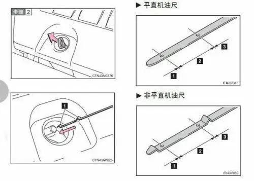 卡罗拉机油尺怎么看?
