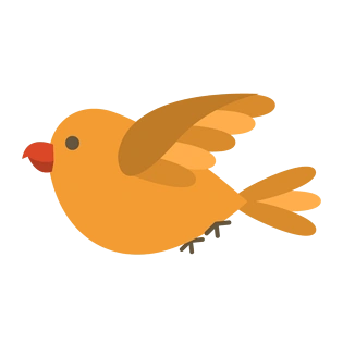 卡通飞翔的小鸟