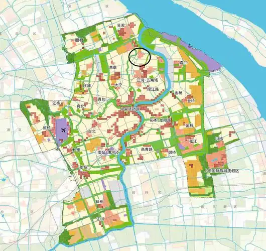 下面则是上海市2035总规的地图,黑圈的地方就是新江湾,它的变化非常