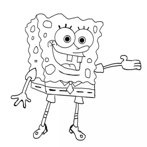 海绵宝宝简笔画头像可爱