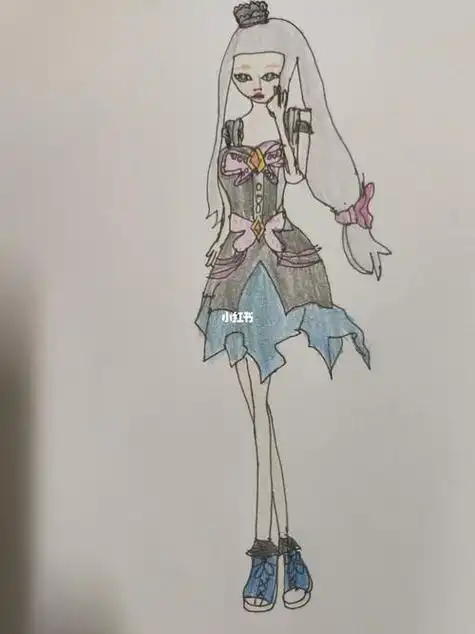 白光莹的简笔画全身