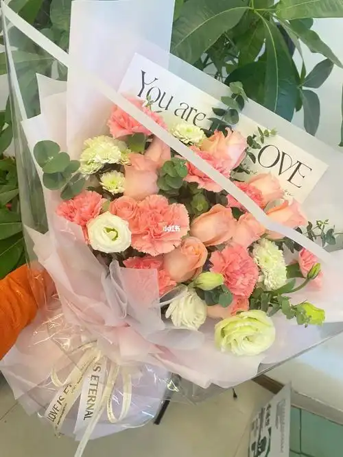 康乃馨粉玫瑰混搭#花束  #鲜花  母亲节礼物妈妈生日#生日礼物