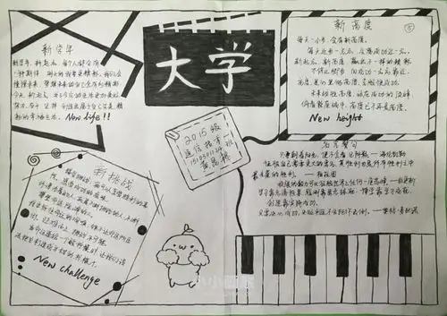 大学生新学期手抄报图片简单好看