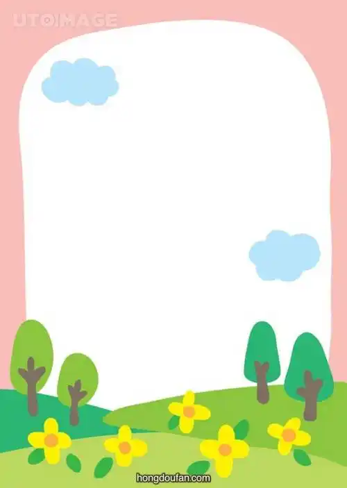 10张清新干净的a4纸张卡通背景图片免费下载