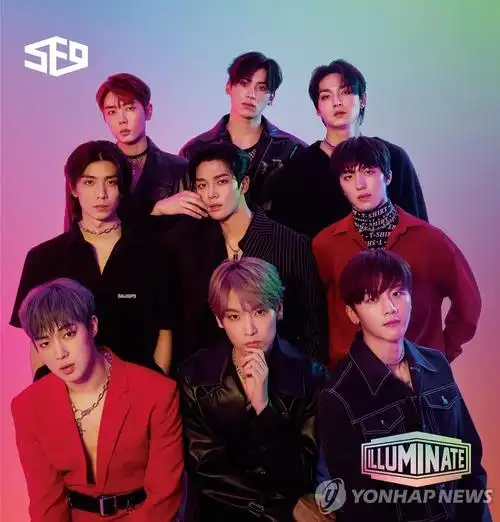 资料图片:男团sf9 韩联社