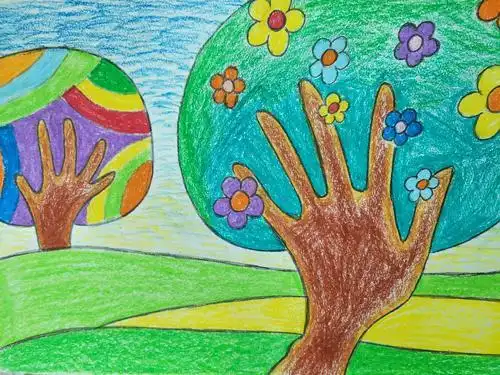 像手掌一样的大树图片简笔画真的很有趣呀.