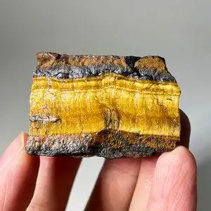 天然金黄虎眼虎眼石原石 科普认知 教学标本 原矿 摆件 矿石晶体