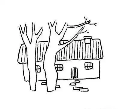 院子简笔画 房子院子简笔画 简笔画图片大全-普车都