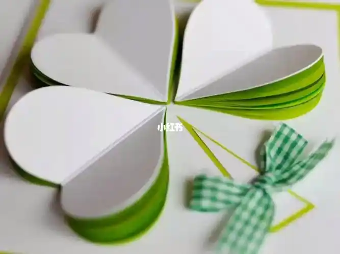 一分钟手工四叶草母亲节贺卡亲子幼儿园手工