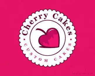 标志说明:国外樱桃蛋糕店logo设计欣赏.——logo圈