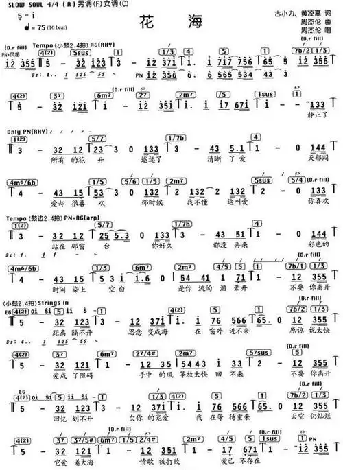 摩尔庄园手游花海钢琴谱