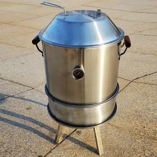 吊炉烤串户外木炭炉子烤肉烧烤架烟熏香肠腊肉叉烧煤气罐不锈钢炉