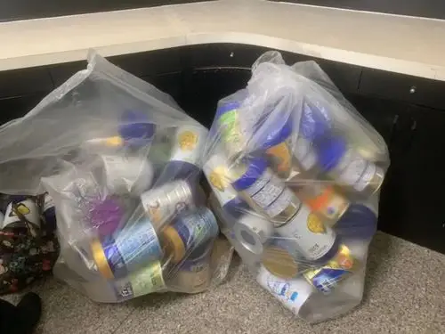 动真格辰山植物园3小时兑完600个空奶粉罐