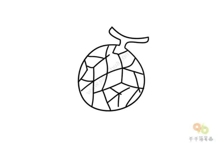 酸酸甜甜哈密瓜简笔画大全