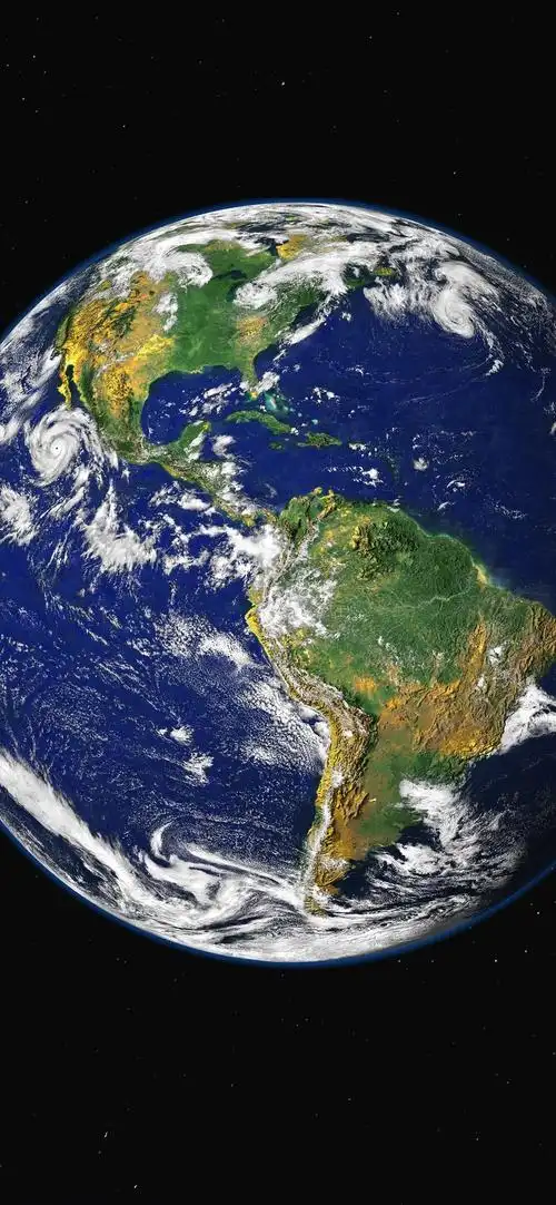美丽的地球,土地,海洋,太空 iphone 壁纸