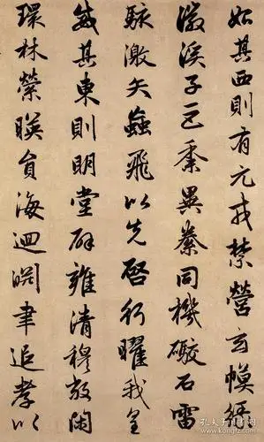 元 赵孟頫 行书闲居赋 38x242cm 纸本 国画宣纸绢布艺术微喷画芯 名画