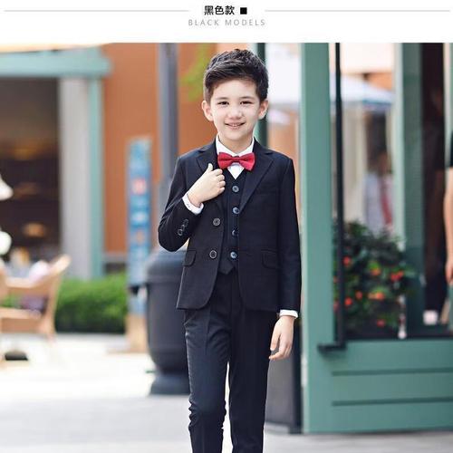 橦舟渡儿童西服套装男小孩西装主持人帅气花童礼服学生合唱演出服表演