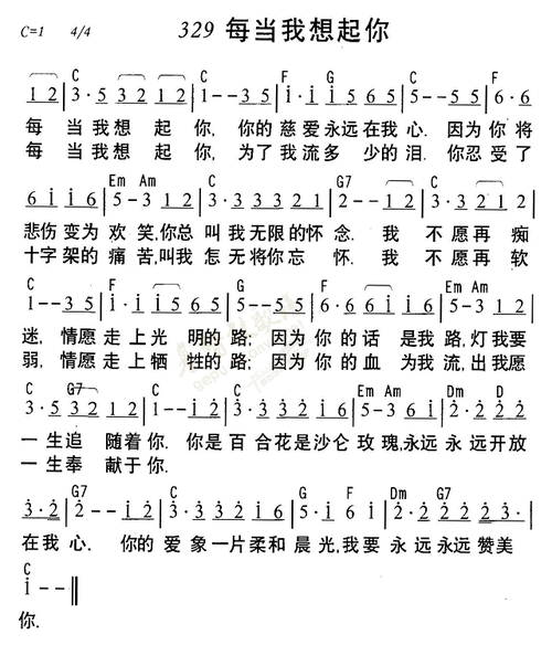 329每当我想起你