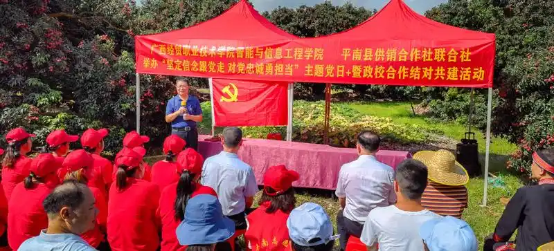 在田间地头开展"党建 助农电商培训"活动.丘馥祯摄