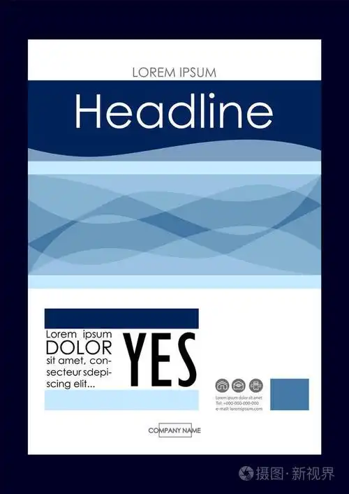 可编辑向量a4商业书籍封面布局设计模板f