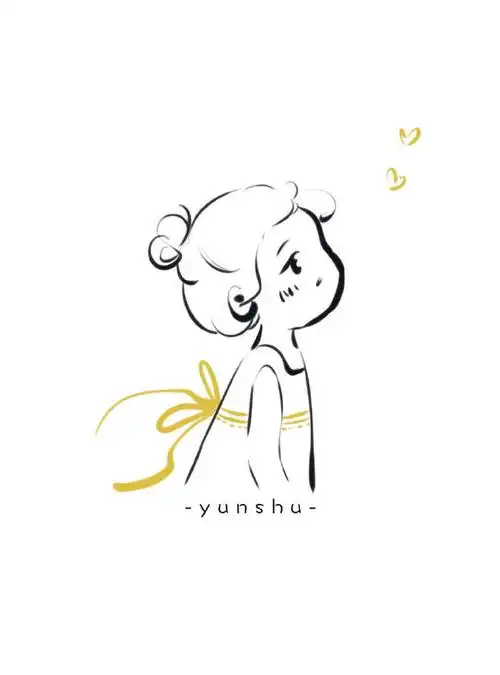 转载微博图片一组小清新简笔画女孩可爱侧颜by允书