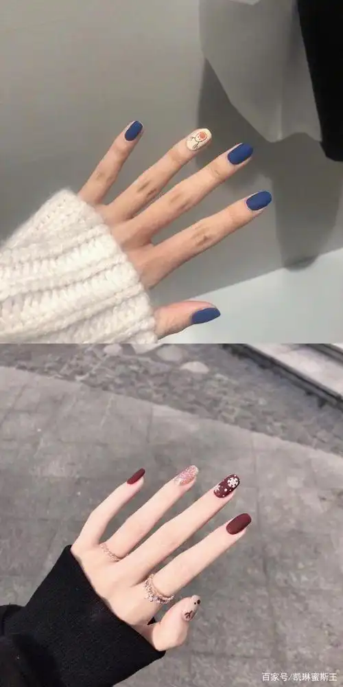 18组洋气又高级的冬日美甲!超显手白又有气质,新年前安排上