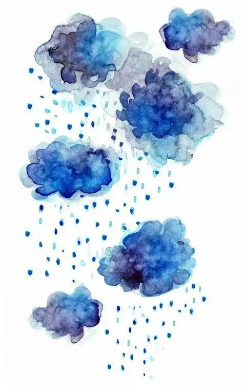 创意蓝色绘画一组王氏教育