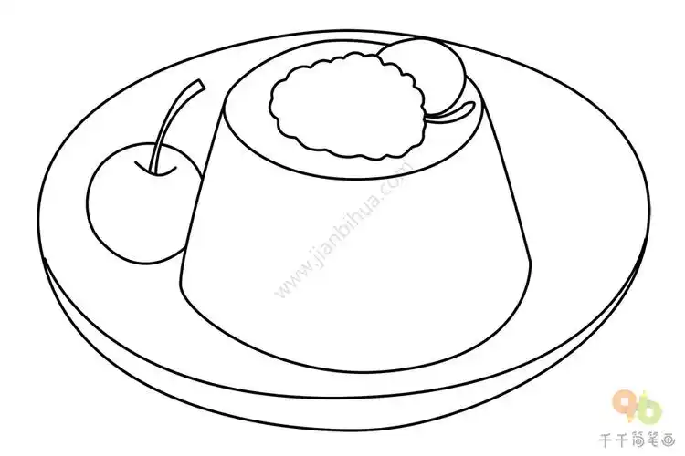 q弹牛奶布丁简笔画