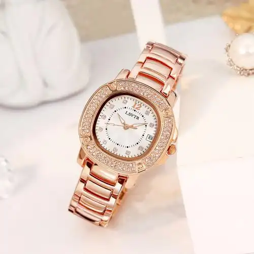 lsvtr 抖音快手直播爆款热销奢华女士手表防水钢带女表一件代发