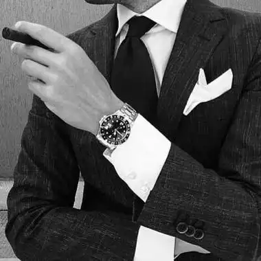 男头像部位西装