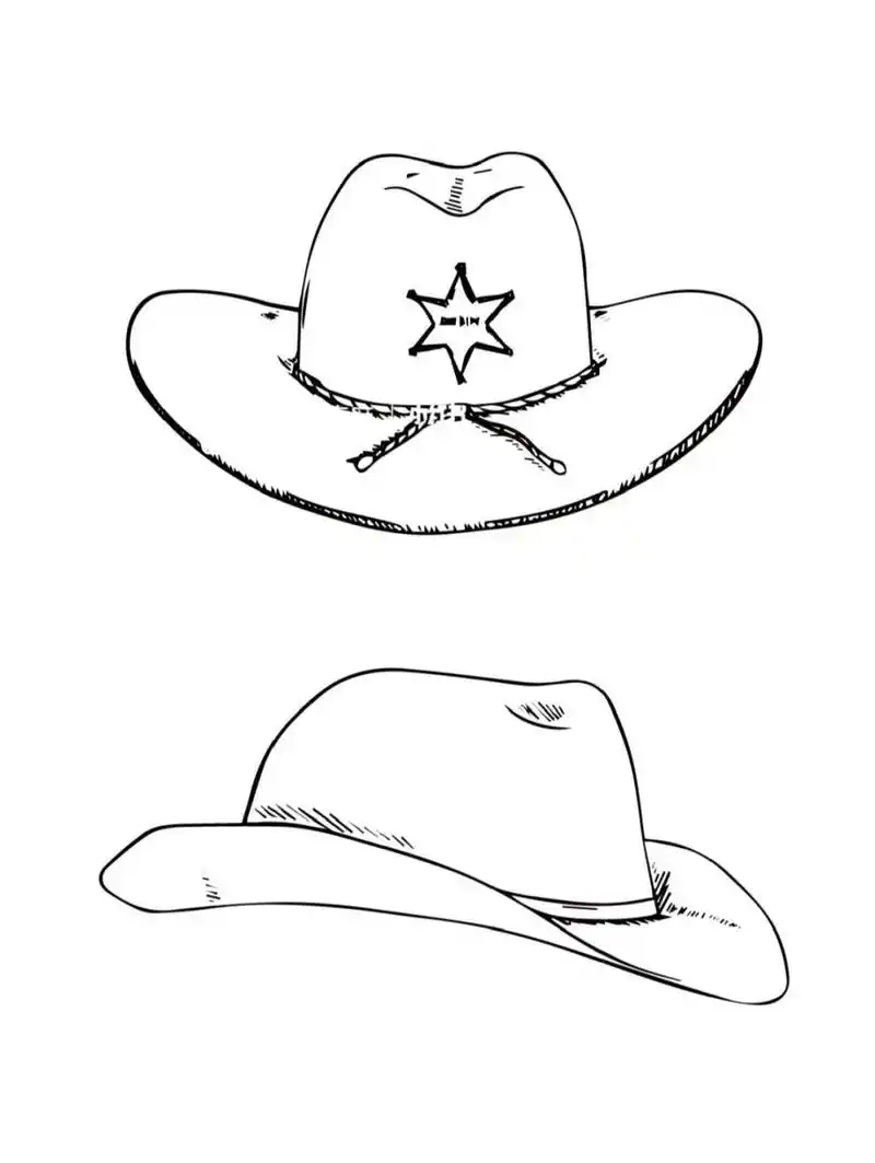 草帽系列(可打印) 整理一组草帽9100系列素材简笔画 需要的小姐