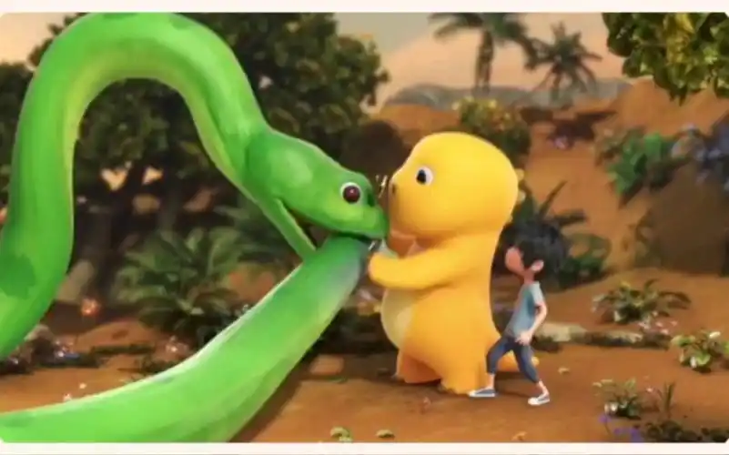 奶龙和小七搞笑动画,用有毒蛇的蛇毒毒毒蛇,毒舌会不会毒毒死!