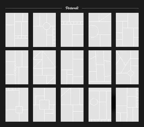 15款平面排版布局展示模板 15 pinterest mood board templates