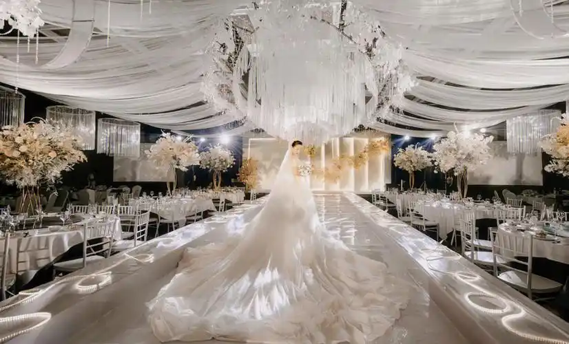 梦幻香槟色婚礼布置西安婚礼策划婚礼布置