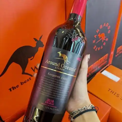 大袋鼠西拉干红葡萄酒13141618葡萄牙原瓶3l大瓶袋鼠红酒整箱批发