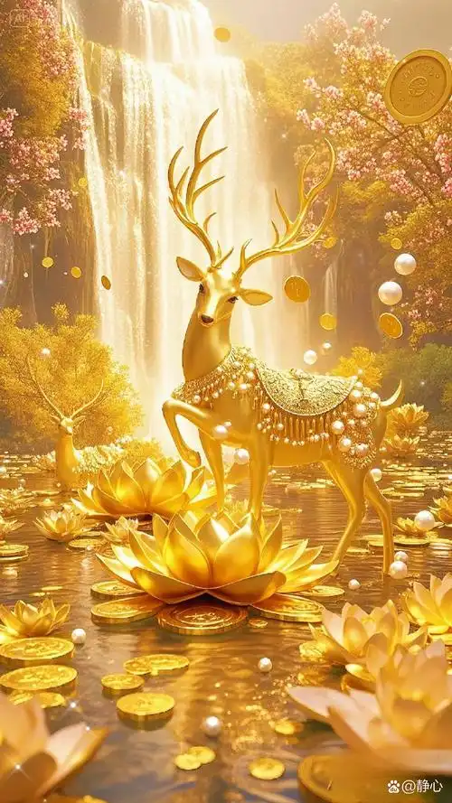 事业如蓬勃朝阳鹿最招财最顺利的图片顺风顺水招财好运图片鹿的图片