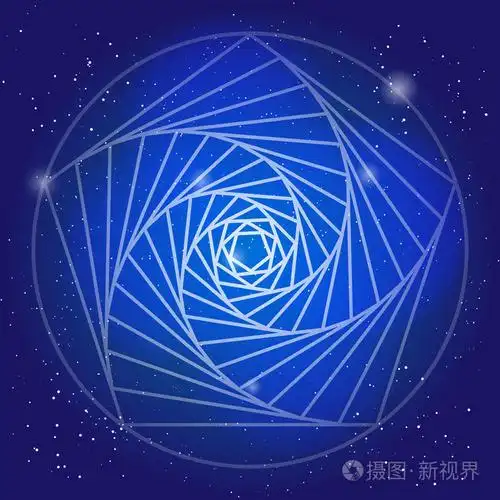 在空间上深蓝色的天空和星星的骶符号.精神的设计.在宇宙的时间走廊