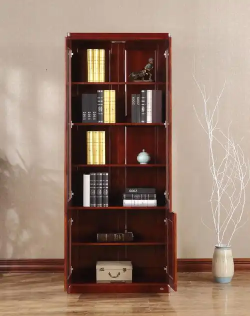 华日家居明月系列水曲柳实木双门书柜