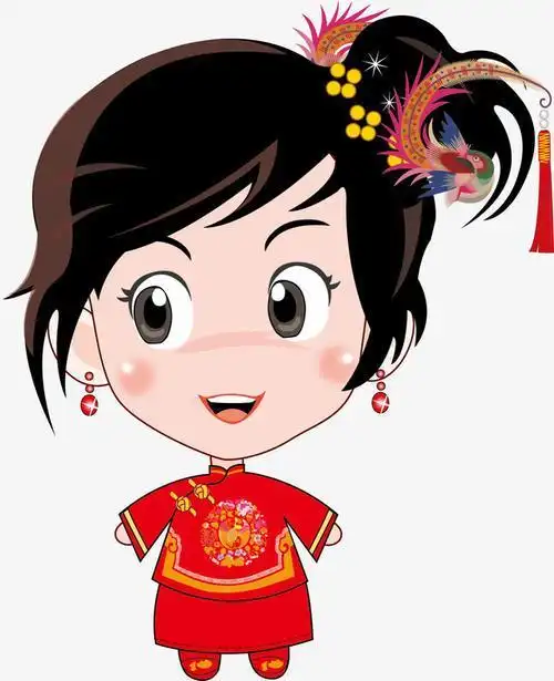 红衣小女孩简笔画