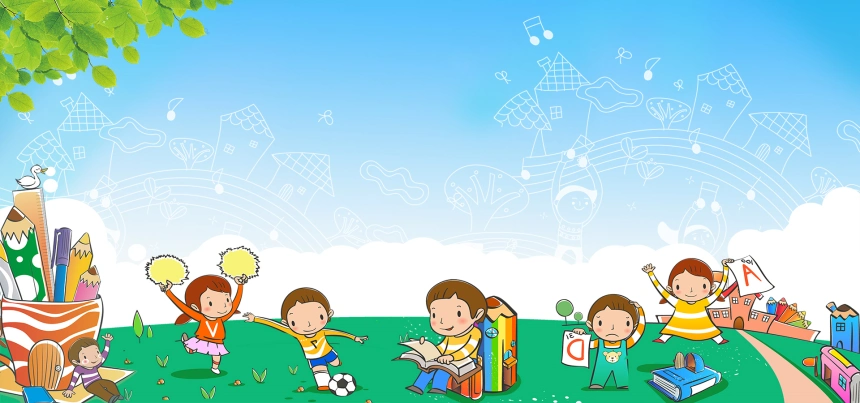 清新风欢迎新同学宣传背景ppt课件 - 当图网