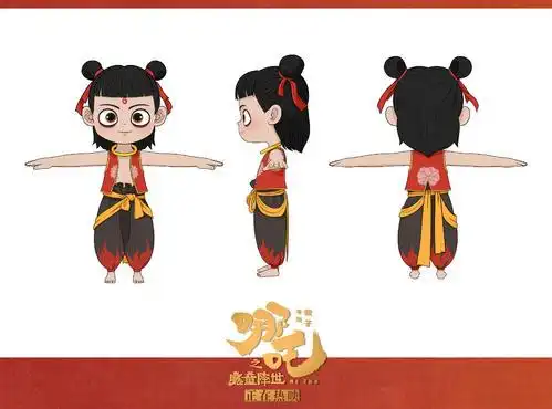 哪吒之魔童降世全身版简笔画