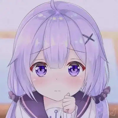 动漫紫系少女可爱头像