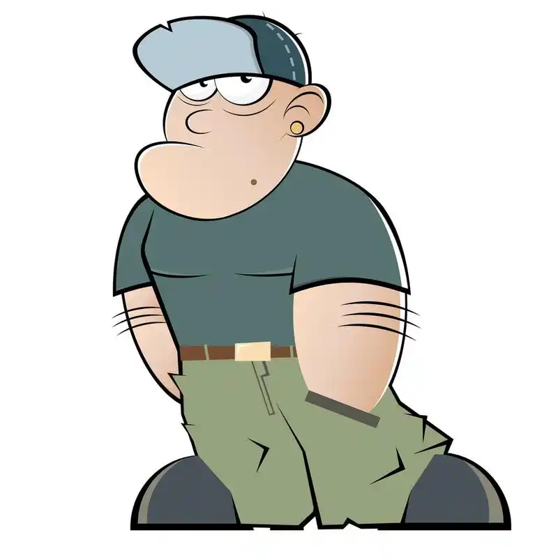 可爱的卡通流氓带帽