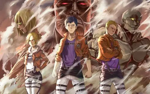 进击的巨人热血炫酷桌面壁纸-卡通动漫-手机壁纸下载-美桌网