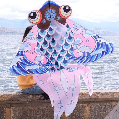 风筝潍坊大人专用鲤鱼金鱼儿童微风易飞新式风筝