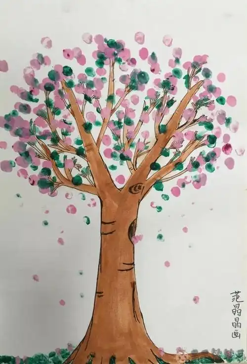 创意儿童画手指点画作品