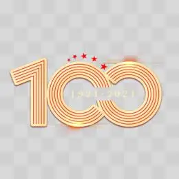 100金色建党百年艺术字