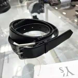 日本代购 ys 山本耀司 21aw 休闲百搭 方头 牛皮 皮带 腰带