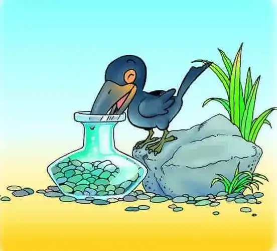 乌鸦喝水图片 乌鸦喝水图片 绘本