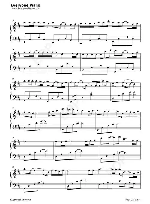 最好的我们五线谱预览2